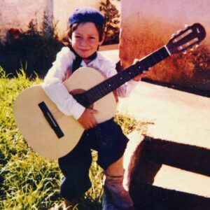 Carlos Dinarte na infância em Bagé, RS, 1984